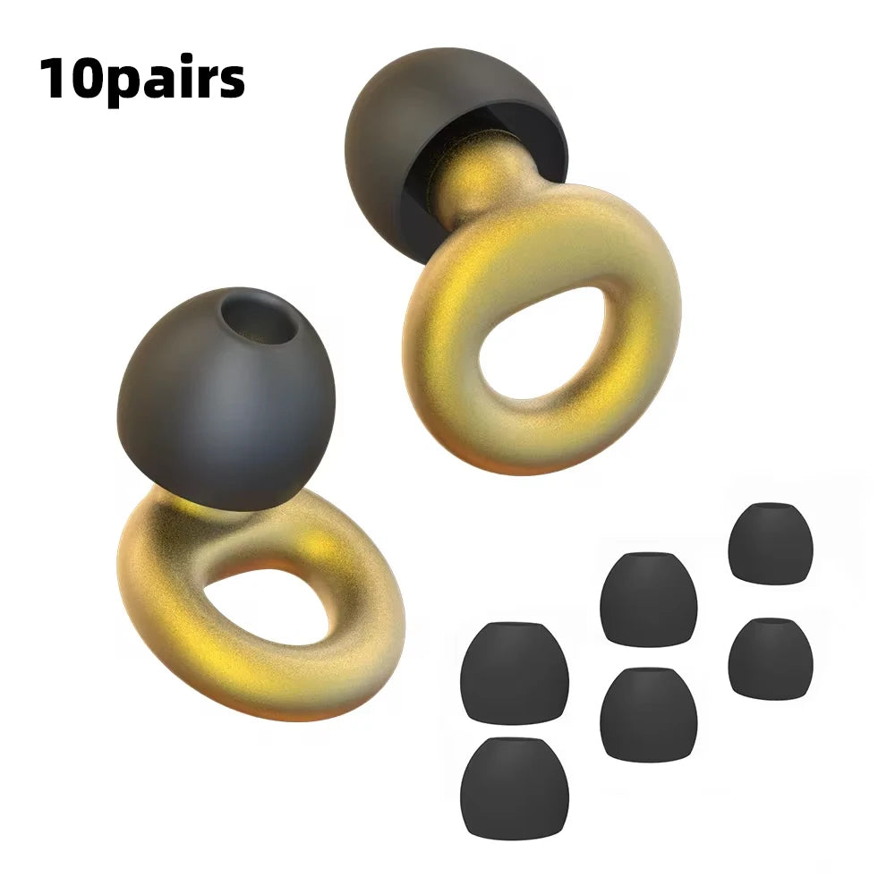 Concert Ear Plugs, High Fidelity Noise Cancelling Silicone Ear Plugs, Reusable Ear Plugs for Musicians, , Focus and Sleep