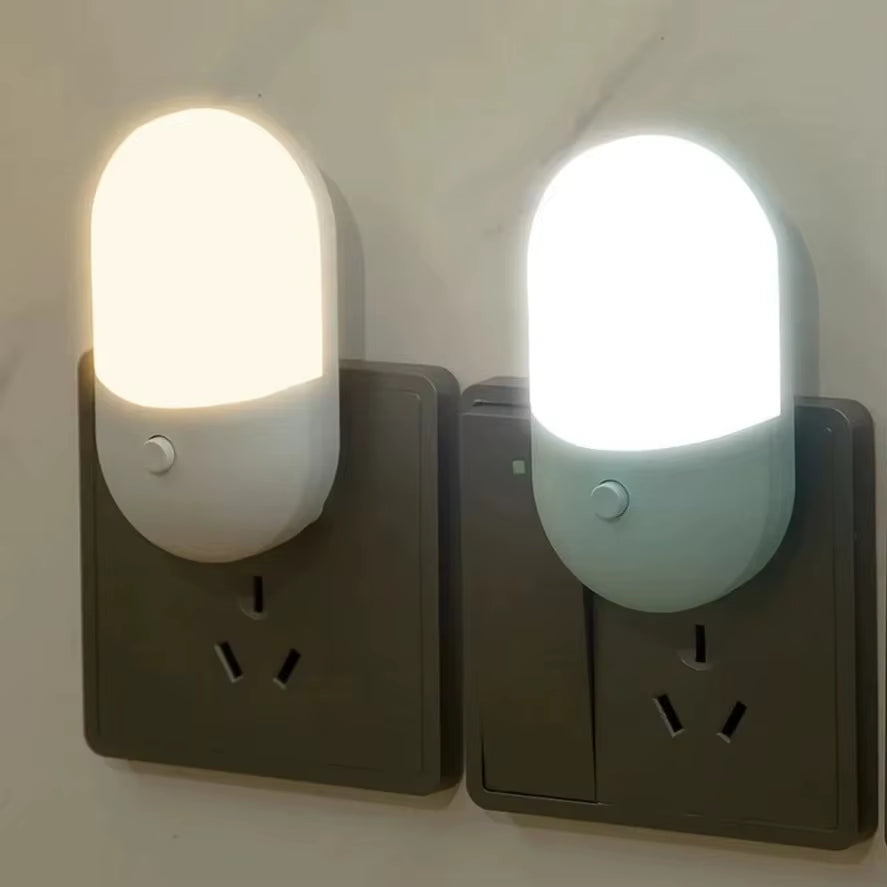 EU/US Plug LED Night Light Sensor Lighting Mini Night Light Lamp for Children Room Bedroom Lights Christmas Plug Night Lamp