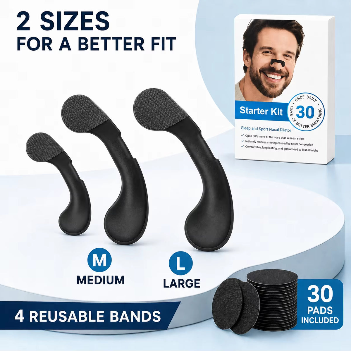Cross-Border Bestseller Anti-Snoring Nasal Strips New Adhesive-Enhanced Magnetic Versionyour Go-To Tool Natural Non-Medical