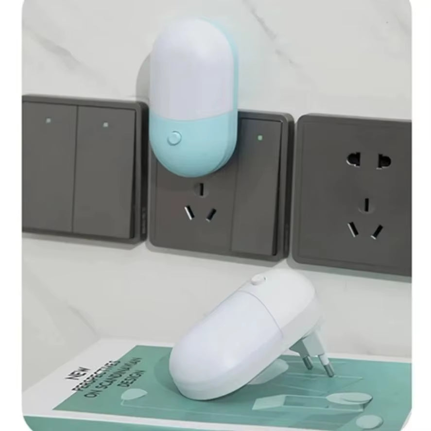 EU/US Plug LED Night Light Sensor Lighting Mini Night Light Lamp for Children Room Bedroom Lights Christmas Plug Night Lamp