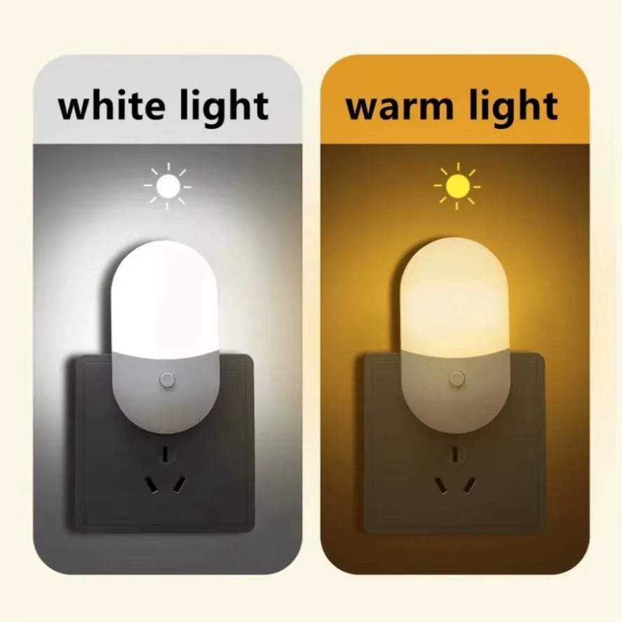 EU/US Plug LED Night Light Sensor Lighting Mini Night Light Lamp for Children Room Bedroom Lights Christmas Plug Night Lamp