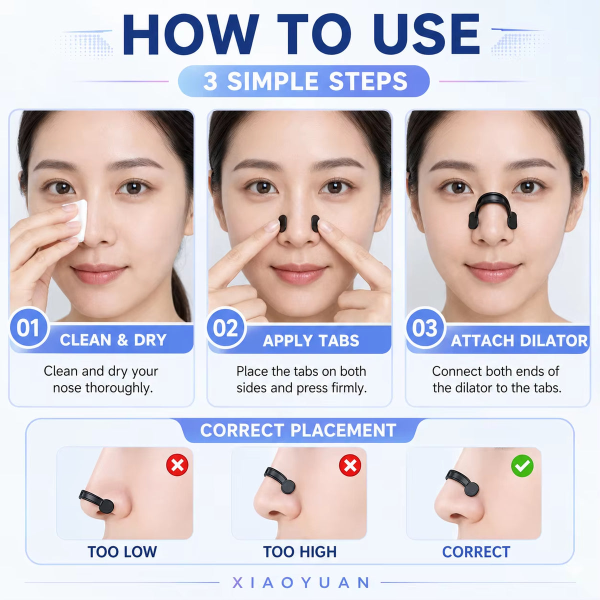 Cross-Border Bestseller Anti-Snoring Nasal Strips New Adhesive-Enhanced Magnetic Versionyour Go-To Tool Natural Non-Medical